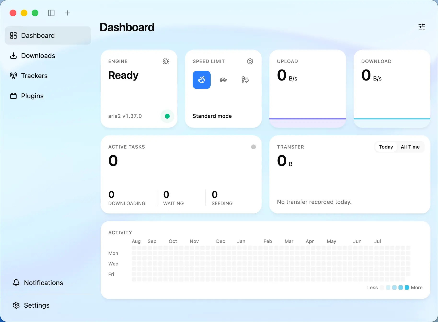 See all tasks — Motrix app interface